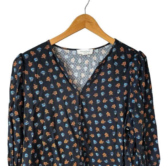 Treasure & Bond Nordstrom New Womens Floral Button Front Dobby Blouse Small - Picture 5 of 9